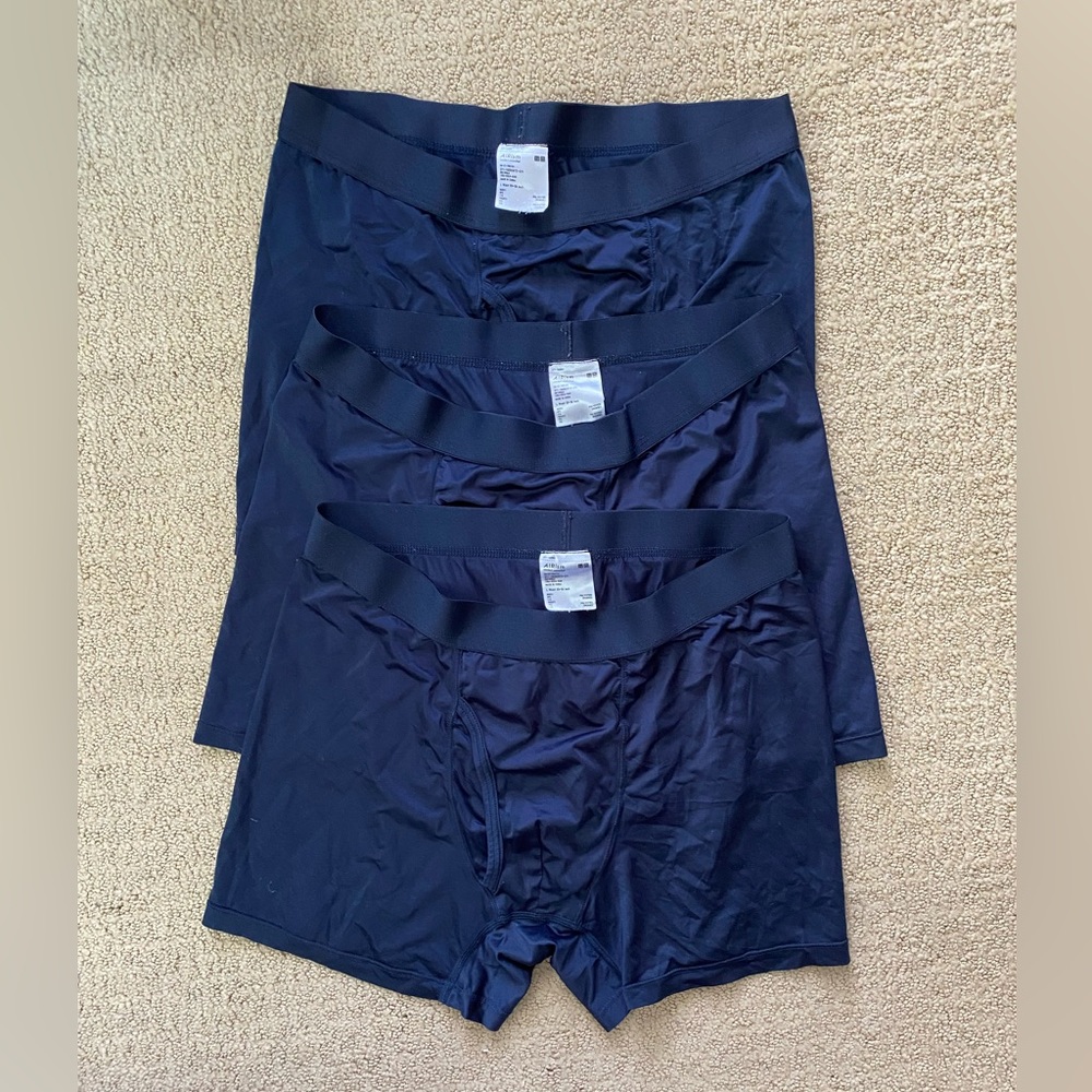 3 pairs Uniqlo Airism boxer briefs Large